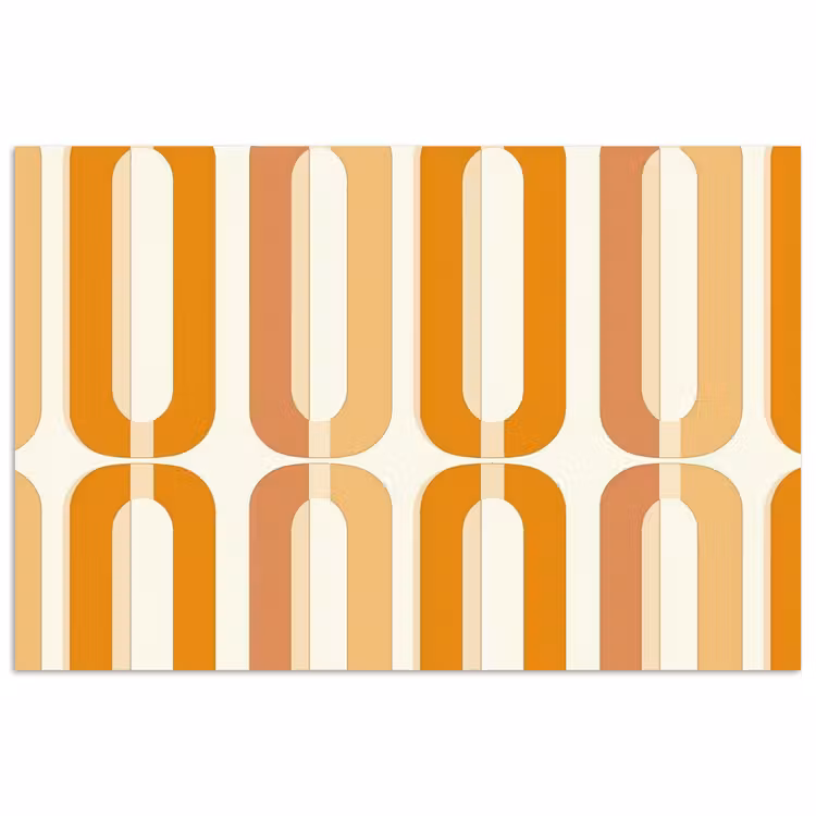 Poster - U-vorm - Retro - Oranje — 1