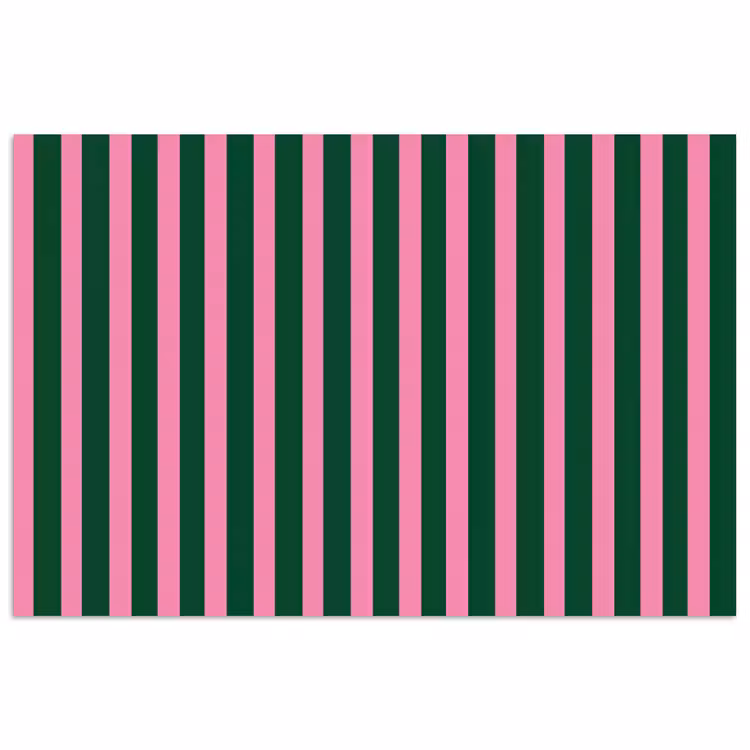 Poster - Verticale strepen - Groen - Roze — 1