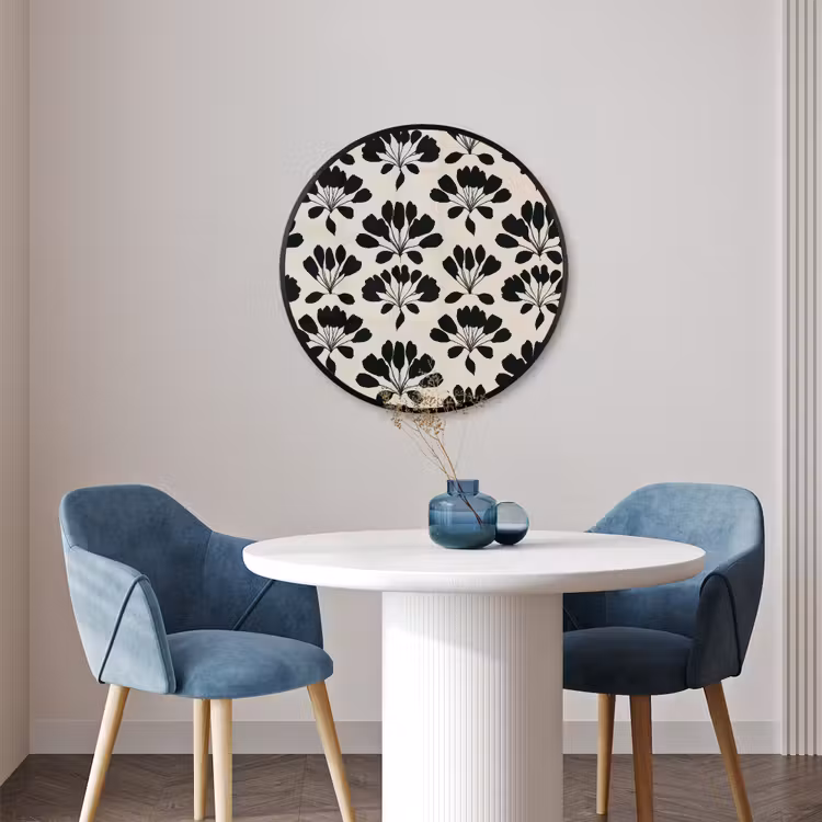 Ronde fotolijst - Abstract - Patroon - Zwart — 3