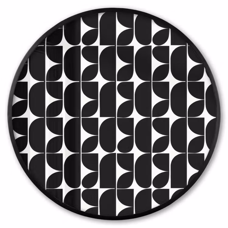 Ronde fotolijst - Modern - Geometrisch - Zwart — 1