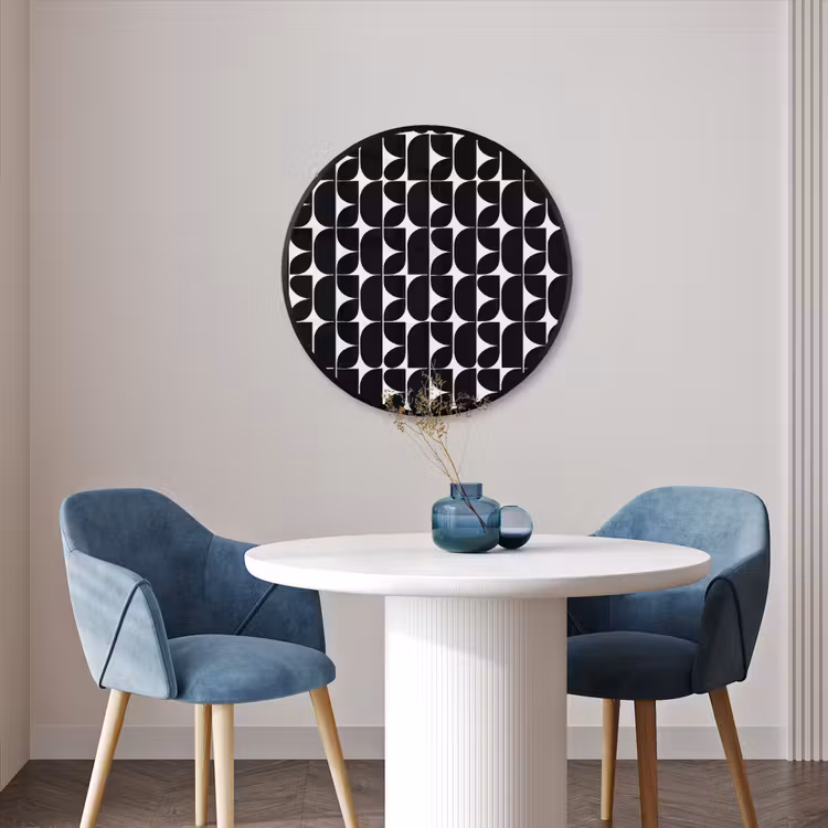 Ronde fotolijst - Modern - Geometrisch - Zwart — 3