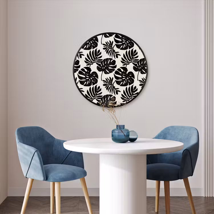 Ronde fotolijst - Modern - Monstera - Zwart — 3