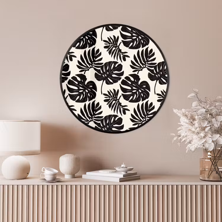 Ronde fotolijst - Modern - Monstera - Zwart — 4