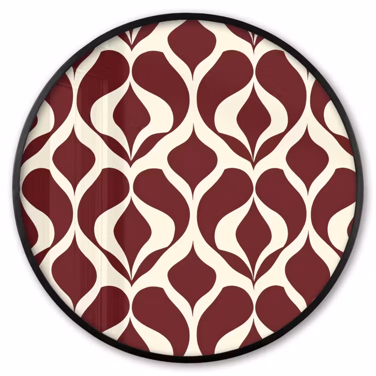 Ronde fotolijst - Rood - Druppelpatroon - Grafisch — 1