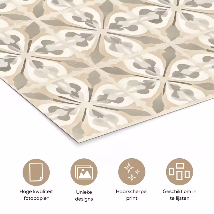 Poster - Tegel - Motief - Beige — 5