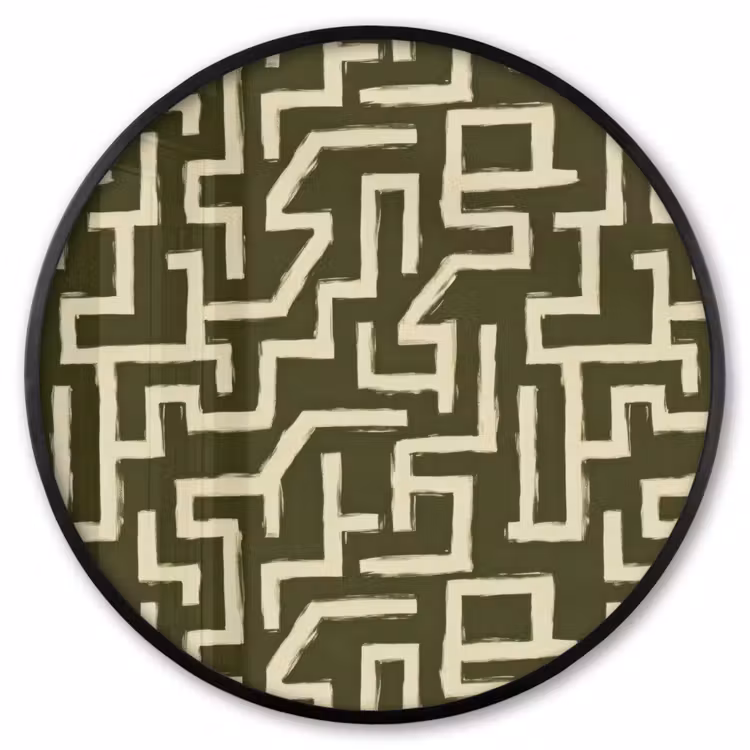 Ronde fotolijst - Abstract - Lijnen - Groen — 1