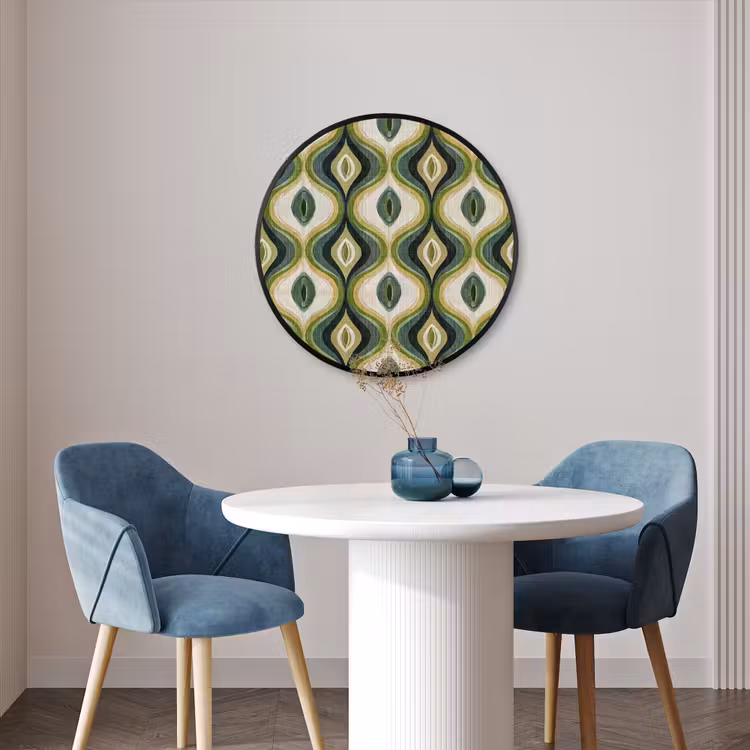 Ronde fotolijst - Abstract - Ritmisch - Groen — 3