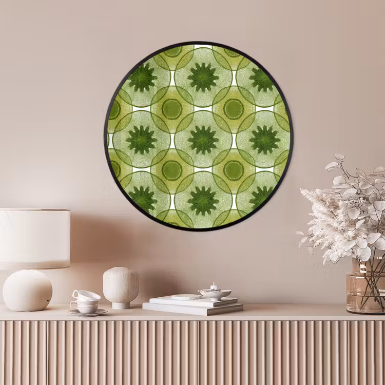 Ronde fotolijst - Cirkels - Patroon - Groen — 4