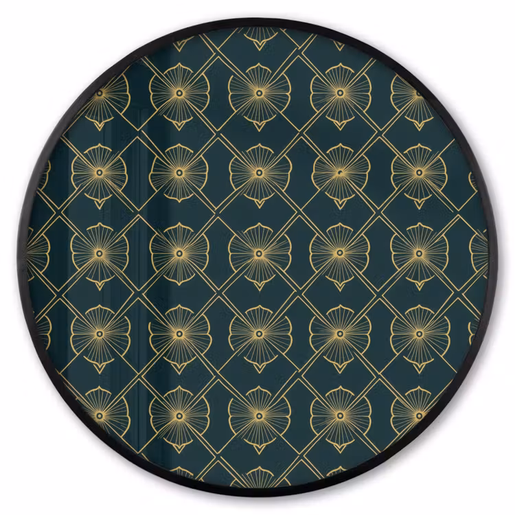 Ronde fotolijst - Geometrisch - Elegant - Groen — 1