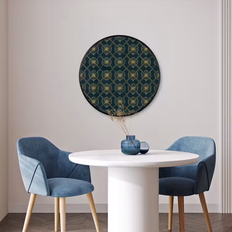 Ronde fotolijst - Geometrisch - Elegant - Groen — 3