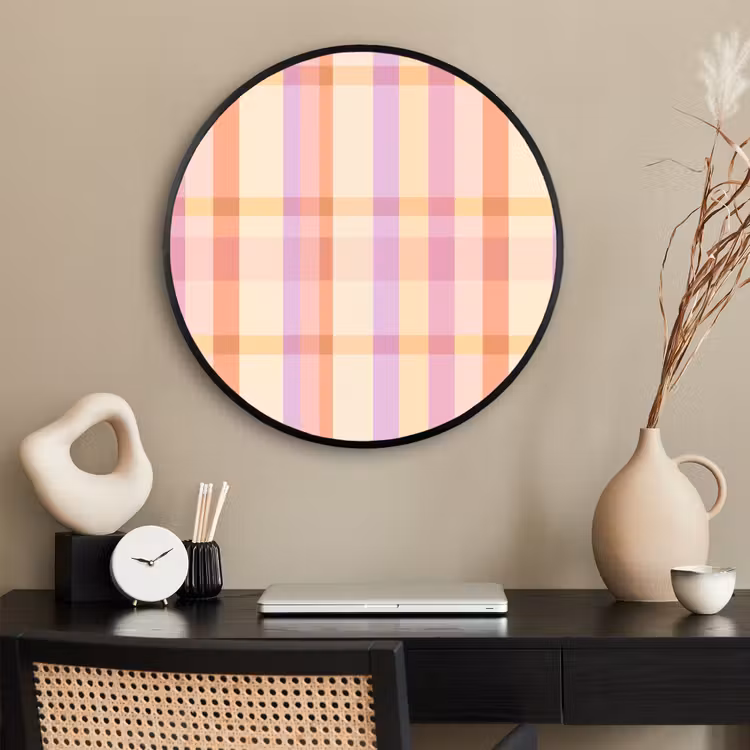 Ronde fotolijst - Pastel - uitpatroon - Geometrisch — 2