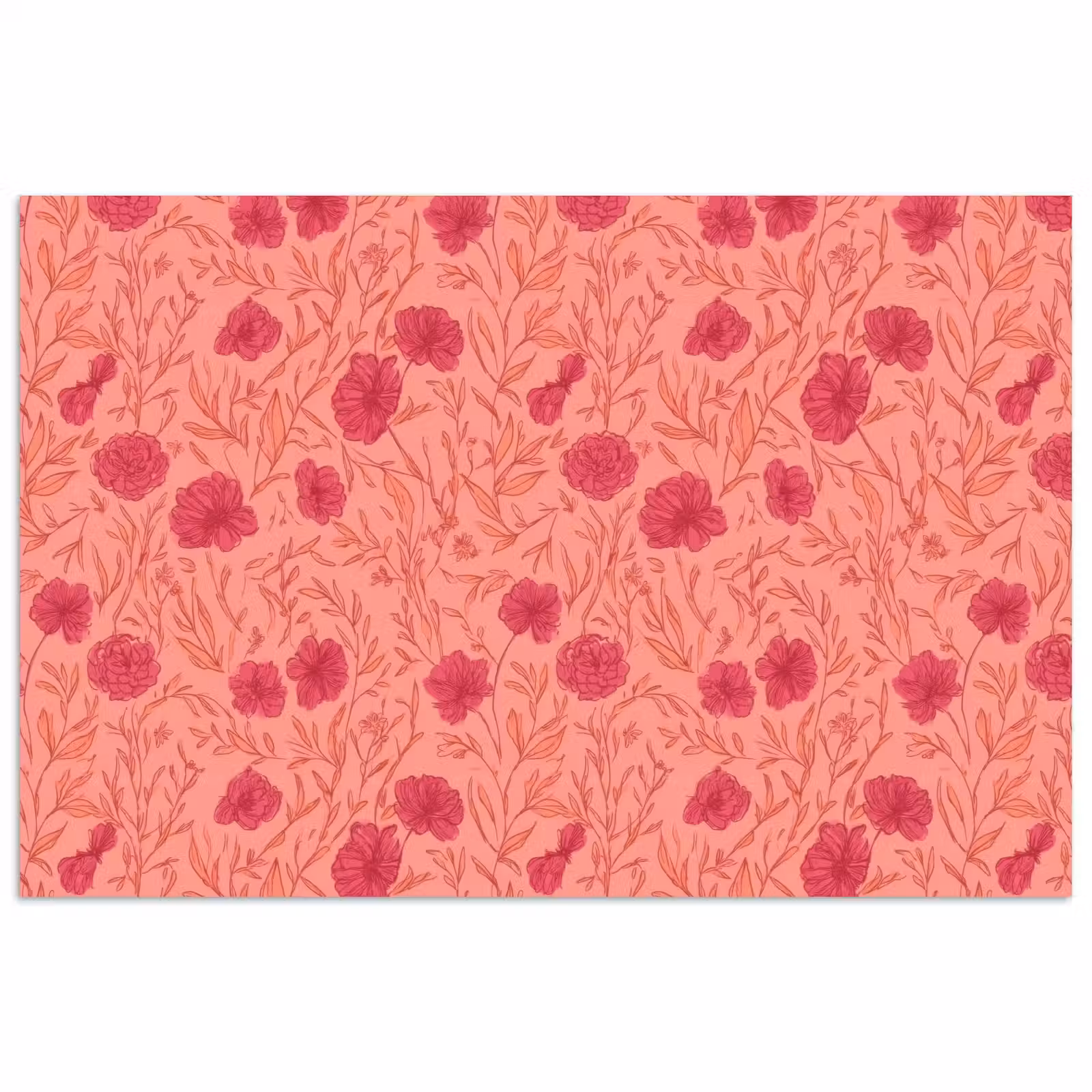 Poster - Weidebloemen - Romantisch - Roze — 1