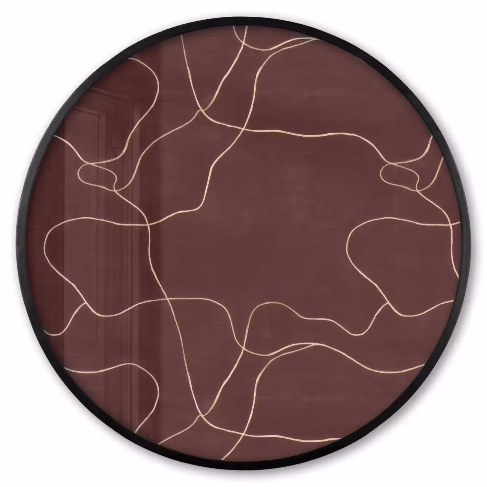 Ronde fotolijst - Abstract - Modern - Bruin — 1