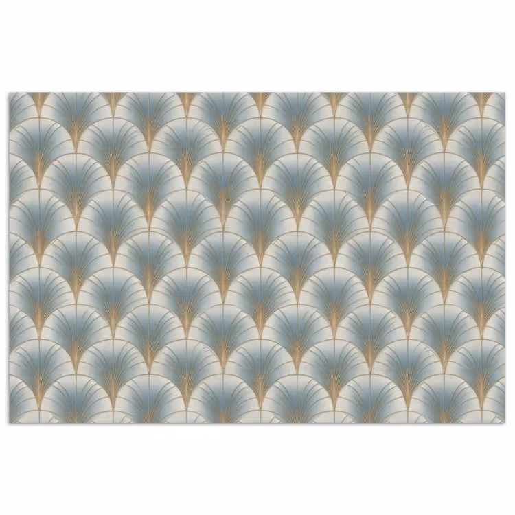 Poster - Waaier - Klassiek - Blauw — 1