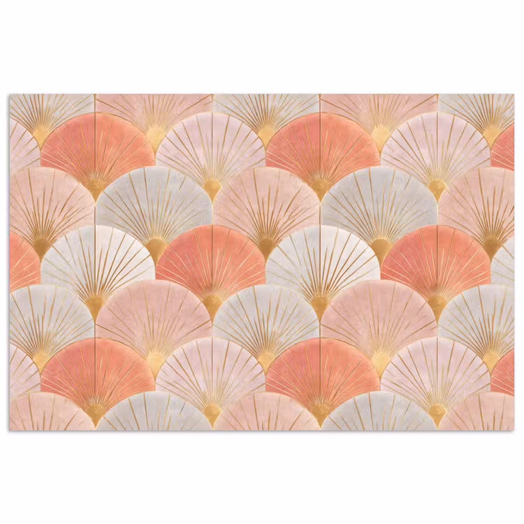 Poster - Waaiers - Goud - Roze — 1