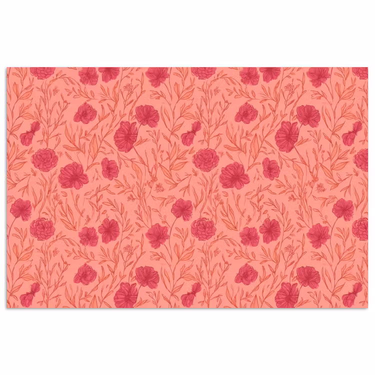 Poster - Weidebloemen - Romantisch - Roze — 1