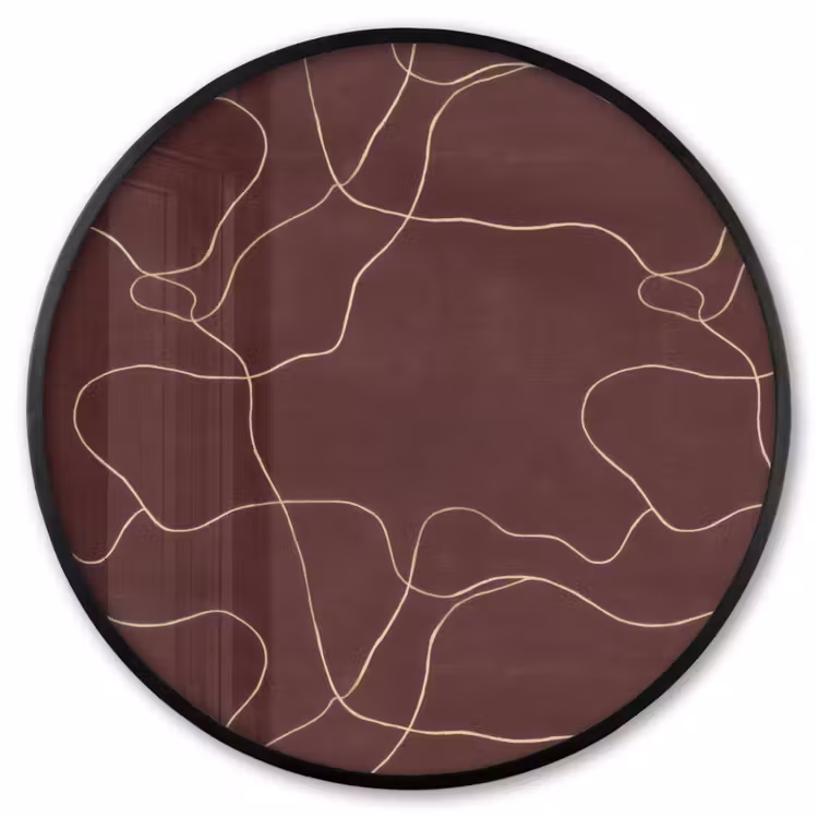 Ronde fotolijst - Abstract - Modern - Bruin — 1