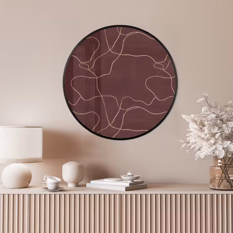 Ronde fotolijst - Abstract - Modern - Bruin — 4