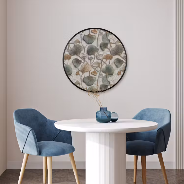 Ronde fotolijst - Elegant - Bladeren - Groen — 3