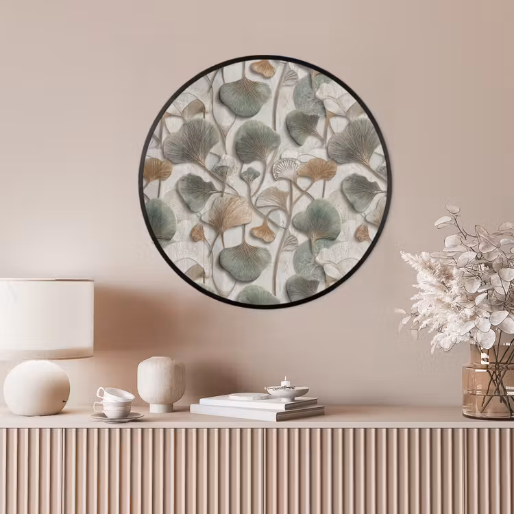 Ronde fotolijst - Elegant - Bladeren - Groen — 4