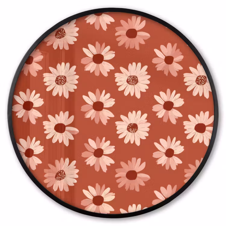 Ronde fotolijst - Madelief - Retro - Terracotta — 1
