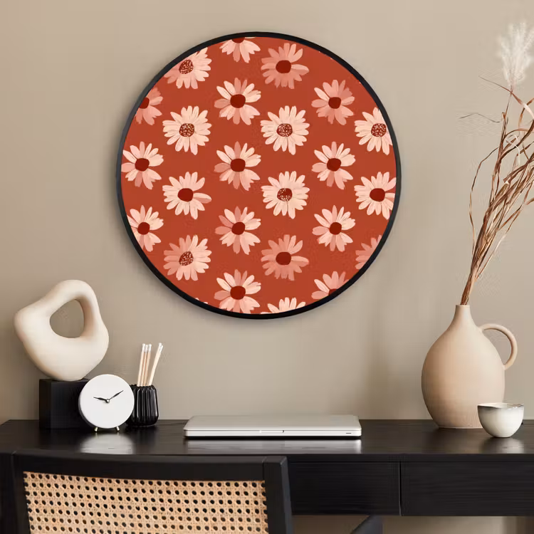 Ronde fotolijst - Madelief - Retro - Terracotta — 2