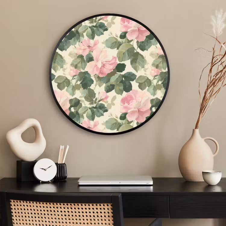 Ronde fotolijst - Rozen - Botanisch - Roze — 2