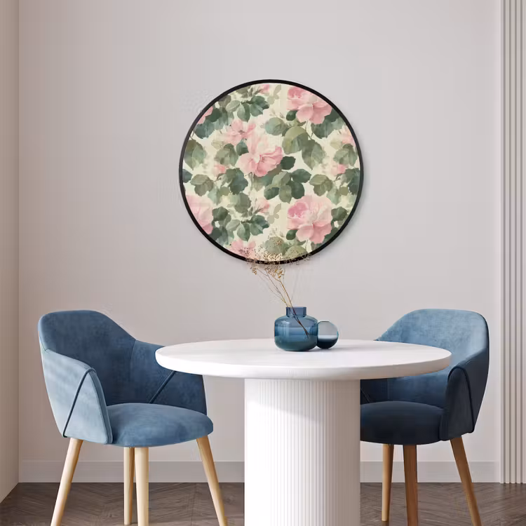 Ronde fotolijst - Rozen - Botanisch - Roze — 3