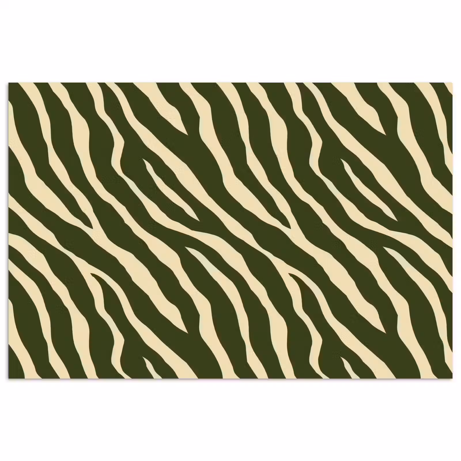 Poster - Zebra - Patroon - Groen — 1