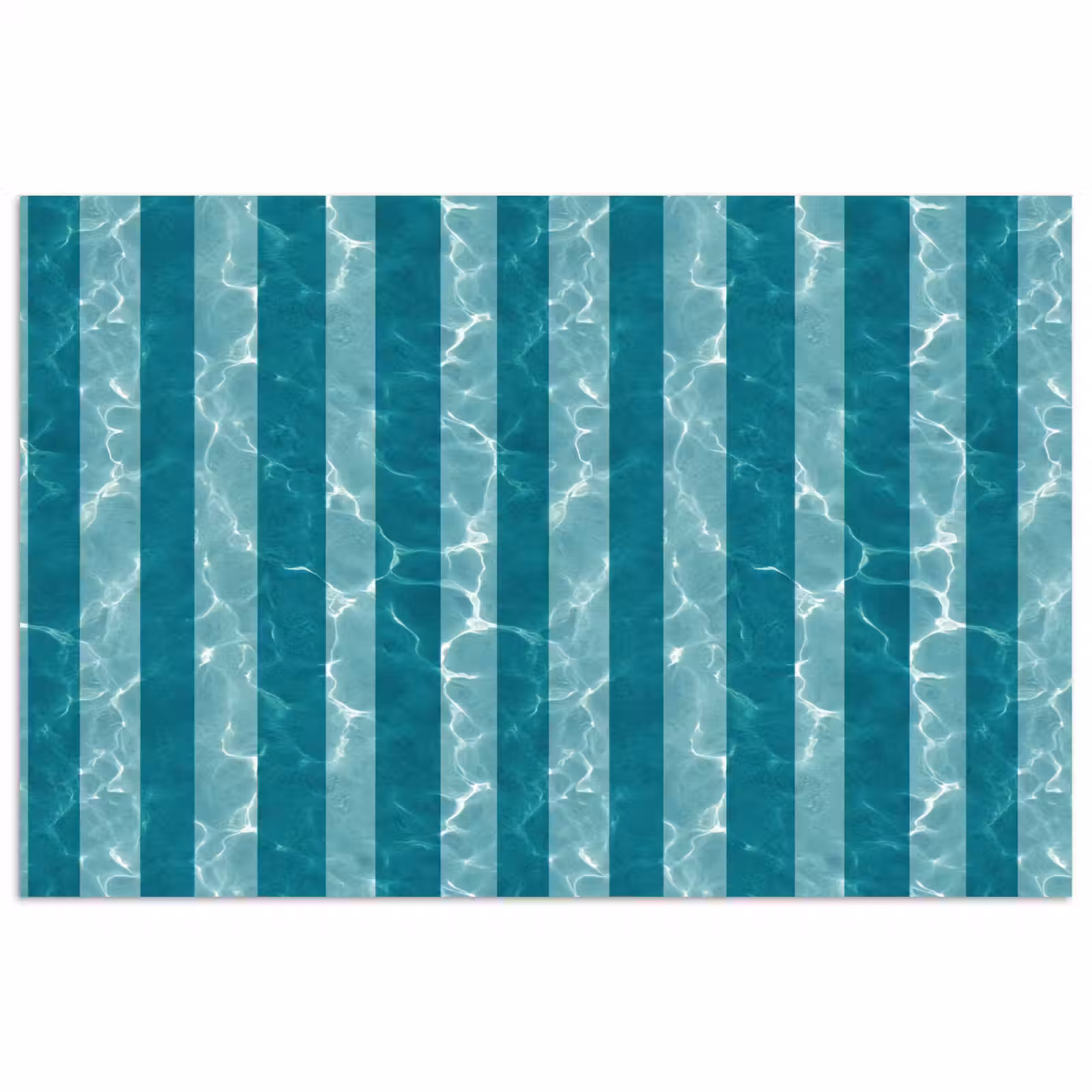 Poster - Zwembad - Strepen - Groen — 1