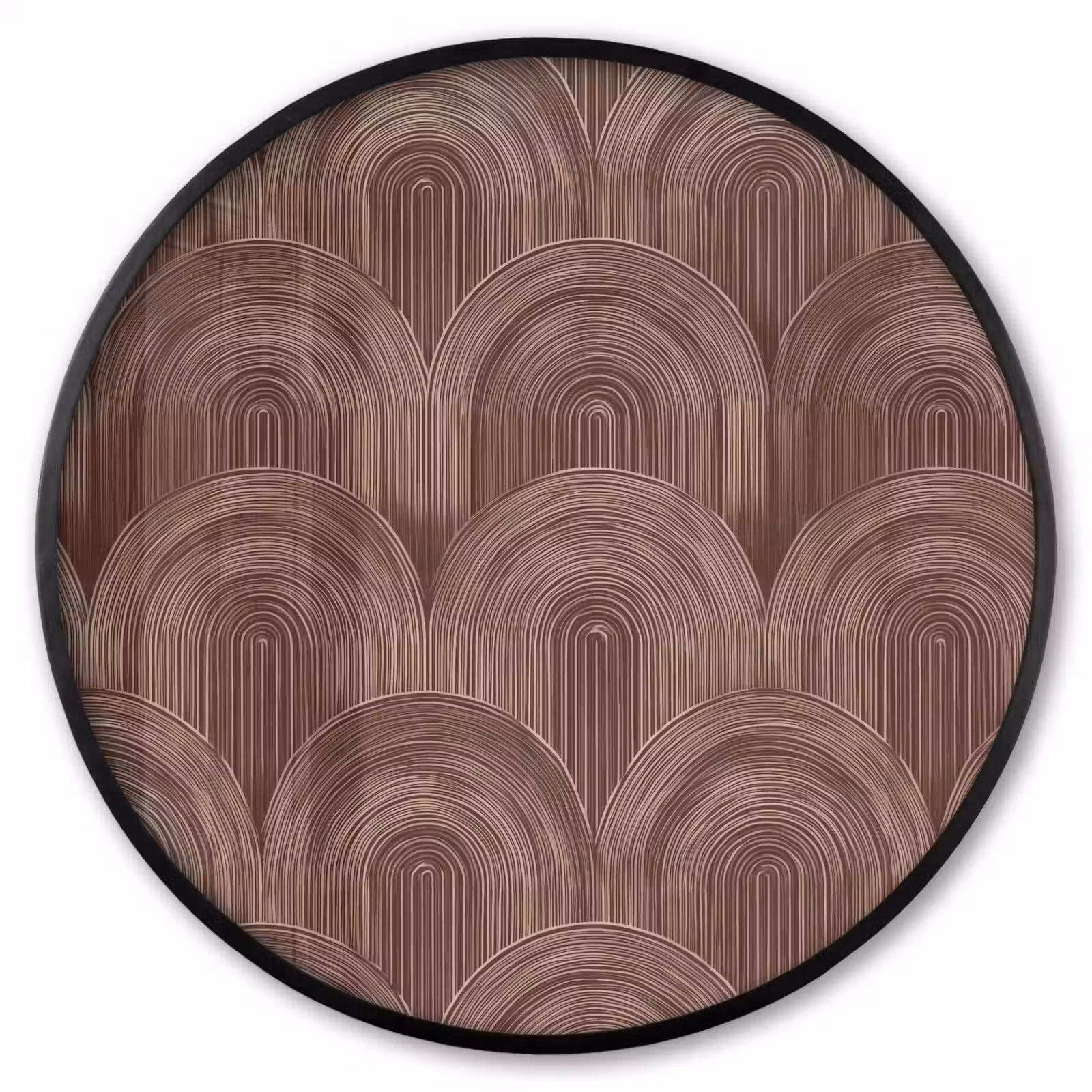 Ronde fotolijst - Ritmisch - Effect - Bruin — 1