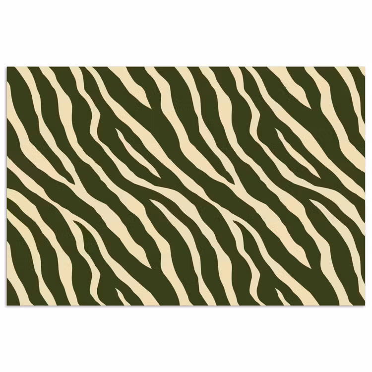 Poster - Zebra - Patroon - Groen — 1