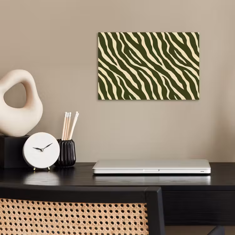 Poster - Zebra - Patroon - Groen — 2