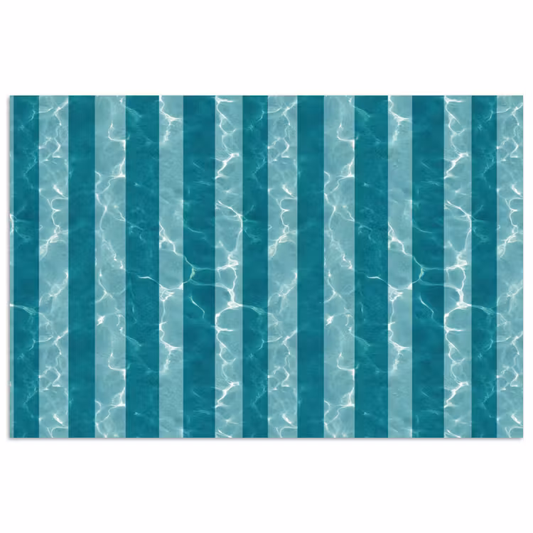 Poster - Zwembad - Strepen - Groen — 1