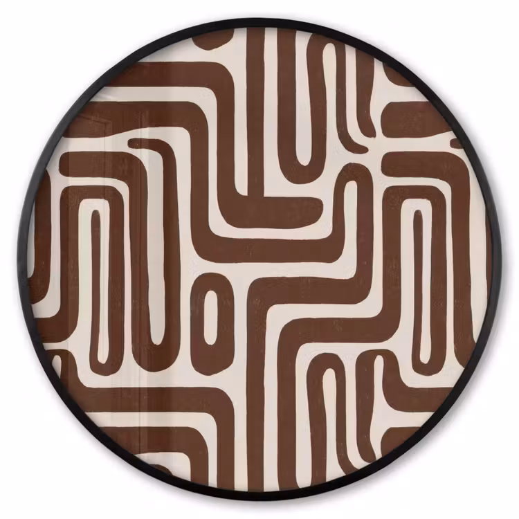 Ronde fotolijst - Abstract - Patroon - Bruin — 1