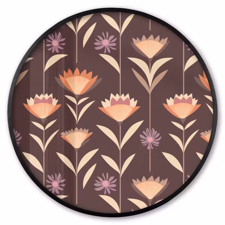 Ronde fotolijst - Elegant - Retro - Bruin — 1