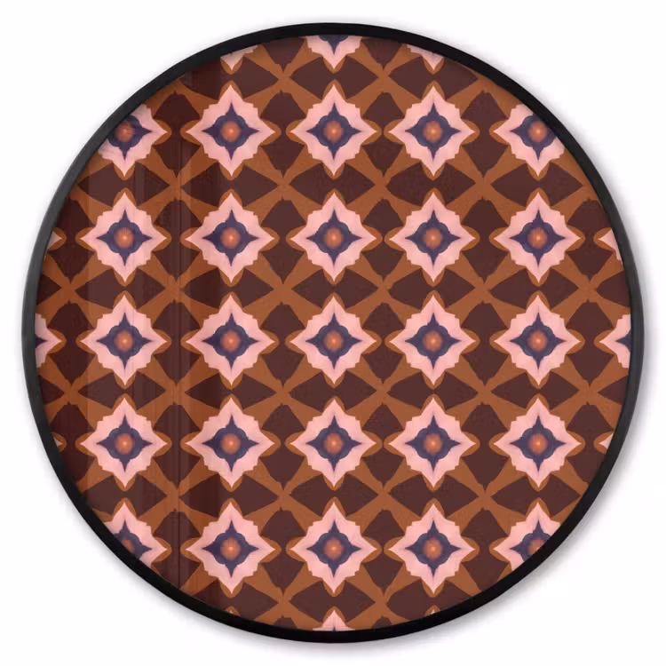 Ronde fotolijst - Geometrisch - Sierlijk - Bruin — 1