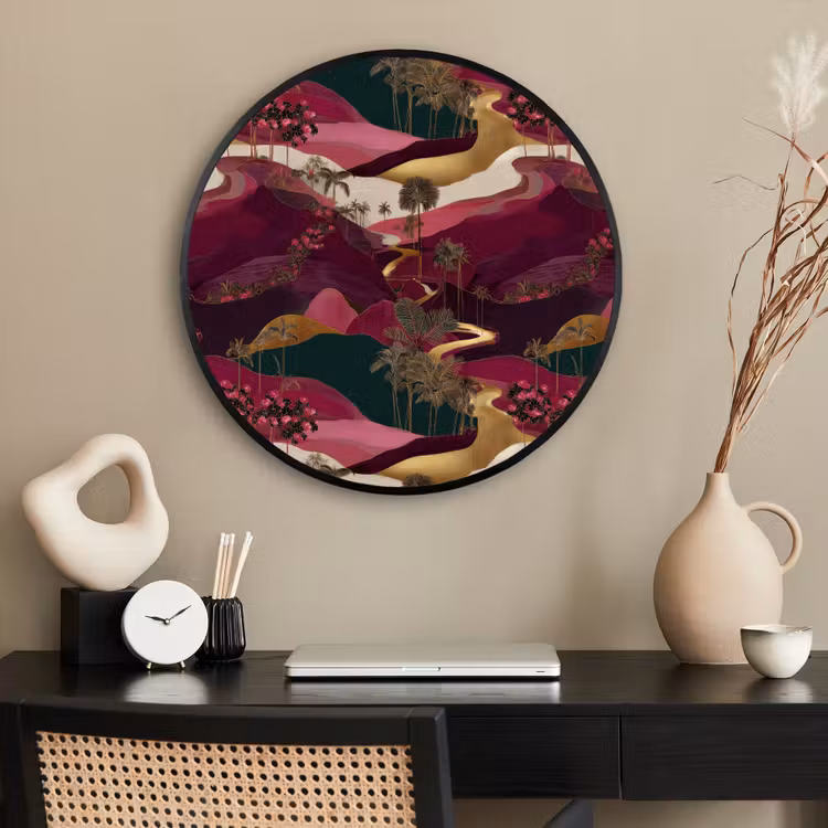 Ronde fotolijst - Magisch - Palmbomen - Goud — 2