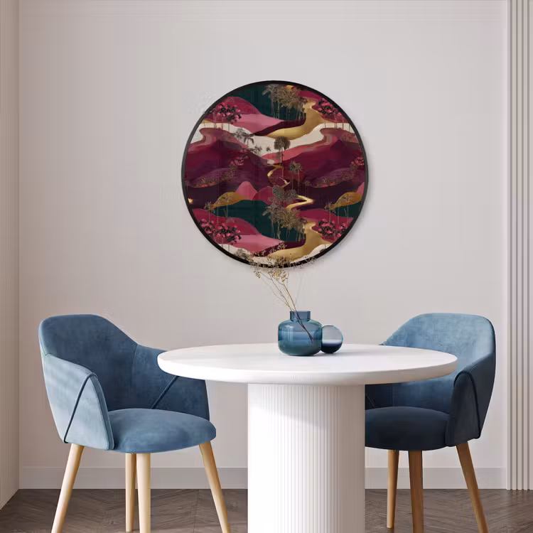 Ronde fotolijst - Magisch - Palmbomen - Goud — 3