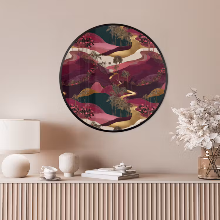 Ronde fotolijst - Magisch - Palmbomen - Goud — 4