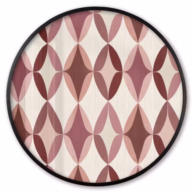 Ronde fotolijst - Ovaal - Textuur - Roze — 1