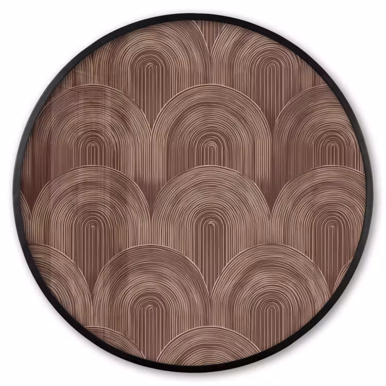 Ronde fotolijst - Ritmisch - Effect - Bruin — 1