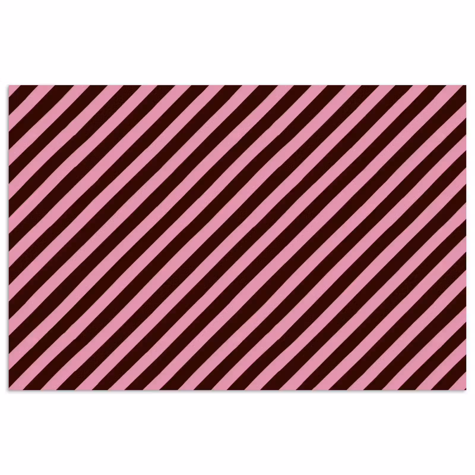 Poster - Strepen - Roze - Bruin — 1