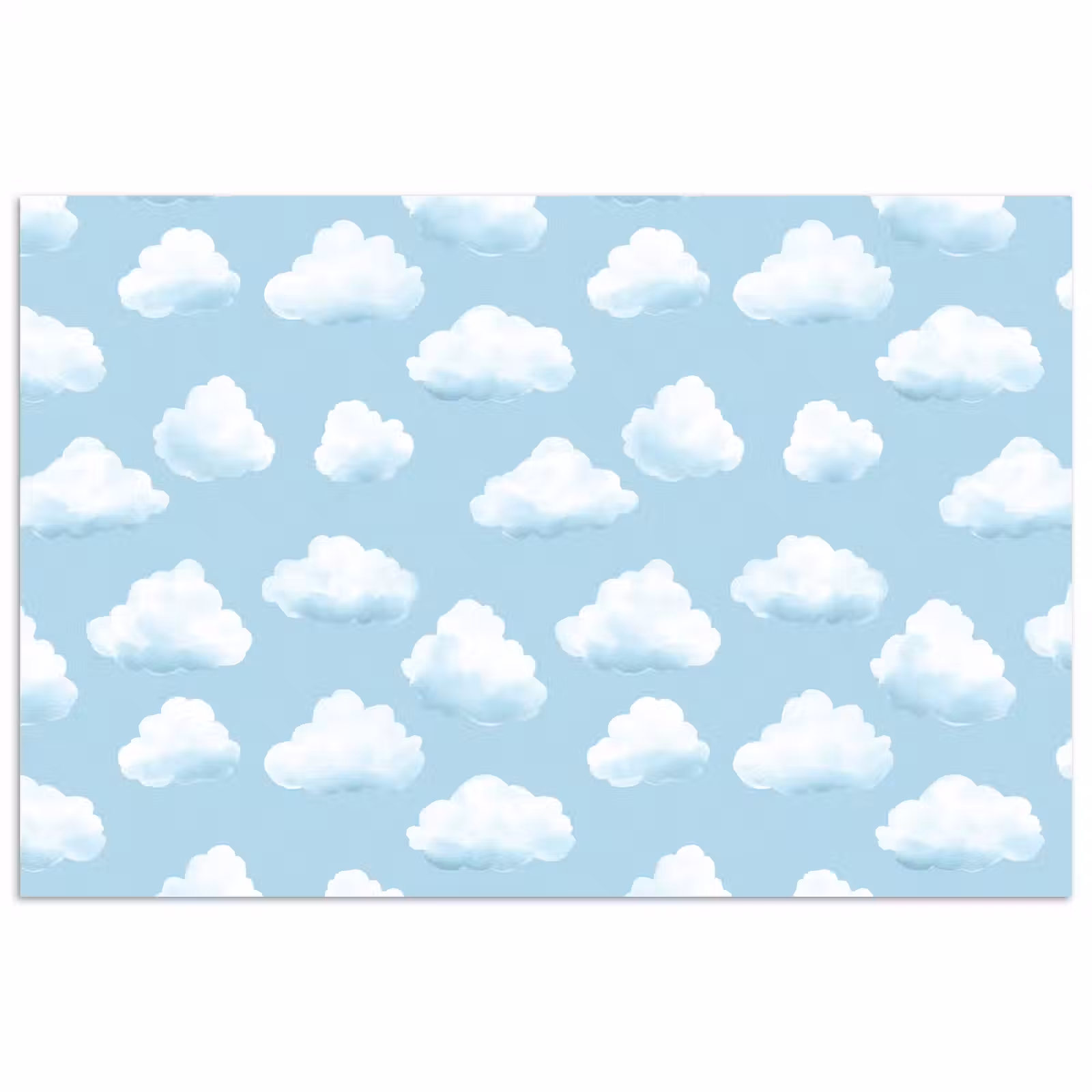 Poster - Wolken - Illustratie - Blauw — 1