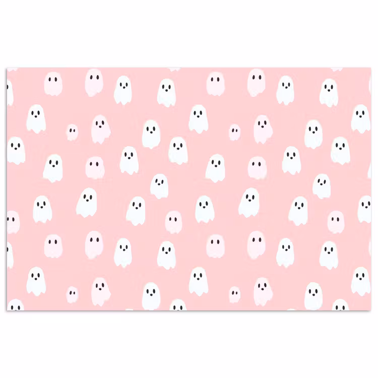 Poster - Spookjes - Patroon - Roze — 1