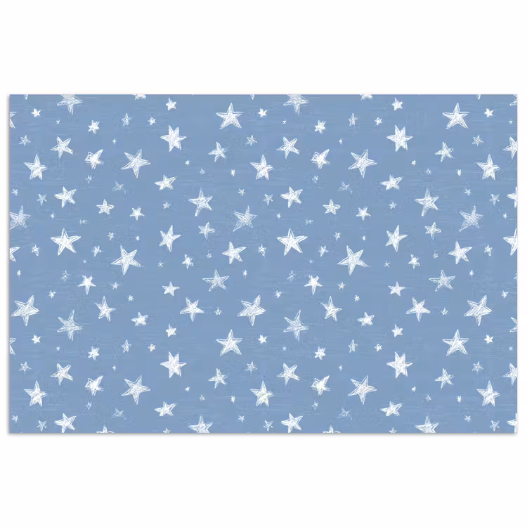 Poster - Sterretjes - Patroon - Blauw — 1