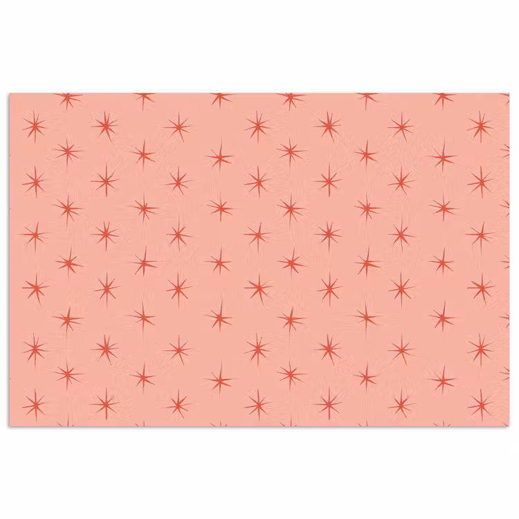 Poster - Sterretjes - Patroon - Oranje — 1