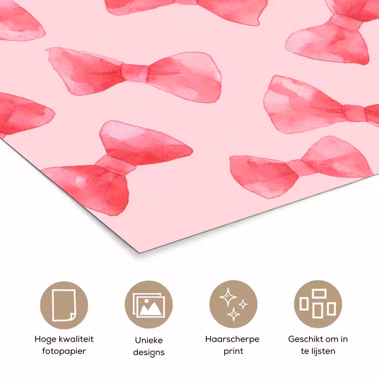 Poster - Strikken - Aquarel - Roze — 5