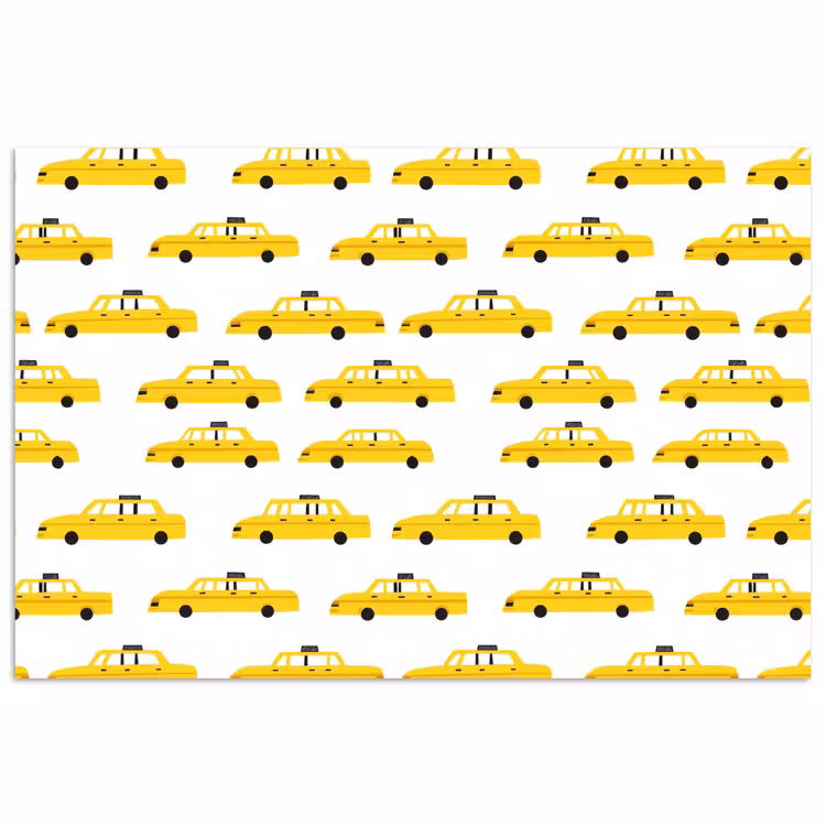 Poster - Taxi - Iconisch - Geel — 1