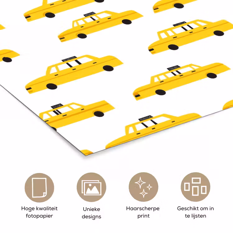 Poster - Taxi - Iconisch - Geel — 5